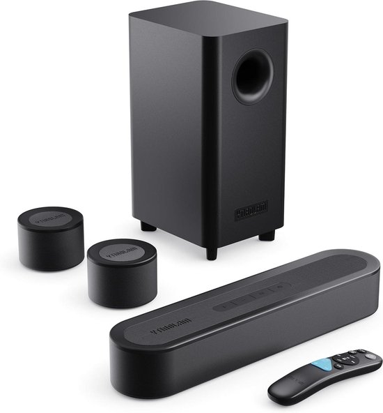Soundbar Luidsprekers - Home Audio - Film Avond - Draadloze Connectiviteit - 40 cm - Zwart