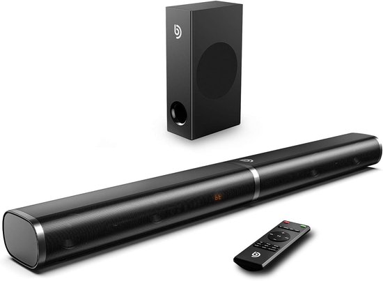 Soundbar met Subwoofer 2.1-kanaal 190W voor TV - Bluetooth 5.0, Instelbare Bas en DSP Technologie van Trust Tyro