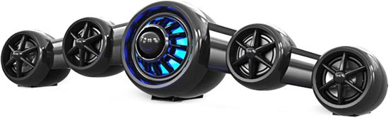 Soundbar Met Subwoofer - Draadloze Geluidsbalk - Thuisbioscoop Ervaring - Verstelbaar Bass Geluid - 2.1 Kanaals Audio - Zwart