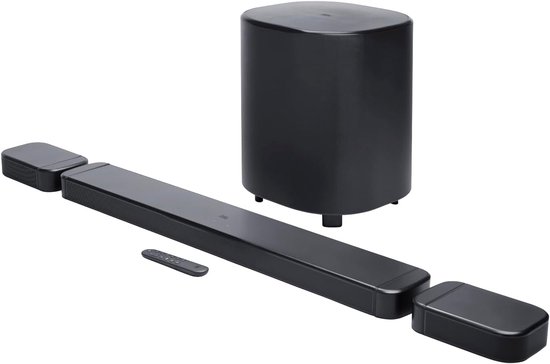 Soundbar met Subwoofer - Draadloze Speakers - Bioscoopervaring Thuis - Afneembare Speakers - 7.1 Kanaal - Zwart