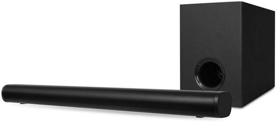 Soundbar met Subwoofer - Home Audio Systeem - Muziek en Films Kijken - Draadloze Subwoofer - 81 cm breed - Zwart