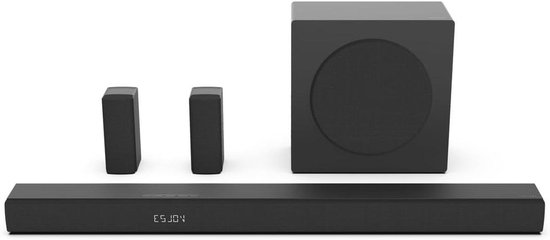 Soundbar met subwoofer - Home cinema geluid - Film en muziek - Draadloze achterluidsprekers - 580 W vermogen - Zwart van Merkloos