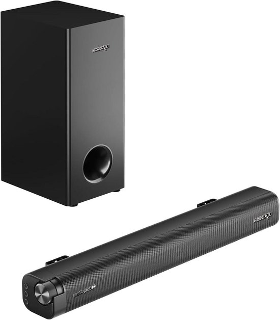 Soundbar met Subwoofer - Home Cinema Systeem - Film Kijken - Dolby Atmos Ondersteuning - 50 Centimeter - Zwart