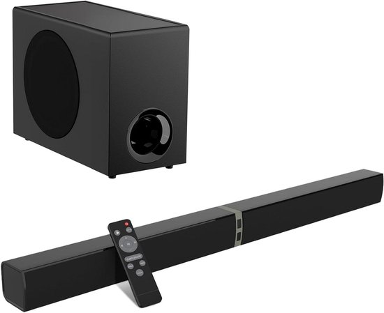 Soundbar met subwoofer - Home cinema systeem - Films en muziek - Draadloze Bluetooth 5.3 - 31 Inch speaker - Zwart