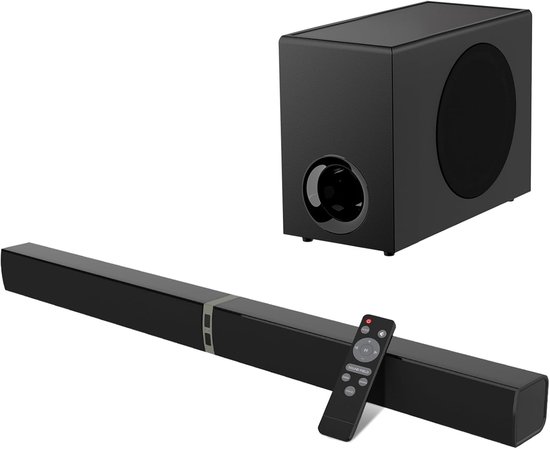 Soundbar met subwoofer - Home cinema systeem - Verrijk je audio - 120W Krachtig geluid - 83.8 cm breed - Zwart