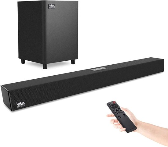 Soundbar met Subwoofer - Home Theater Systeem - TV Geluid Verbeteren - DSP Technologie - 38 Inch - Zwart