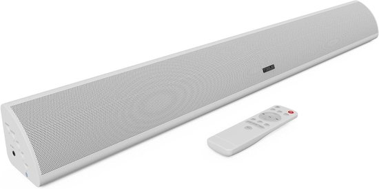 Soundbar met Subwoofer - Luidspreker voor TV - Thuisbioscoop Ervaring - 120 Watt 2.1 Kanaals - 81 cm - Wit