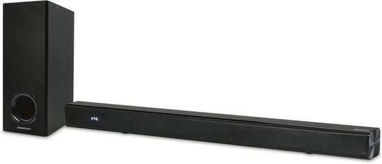 Soundbar met Subwoofer - Stereo Systeem - Thuisbioscoop Ervaring - 180 Watt Muziekvermogen - 2.1 Kanaals - Zwart