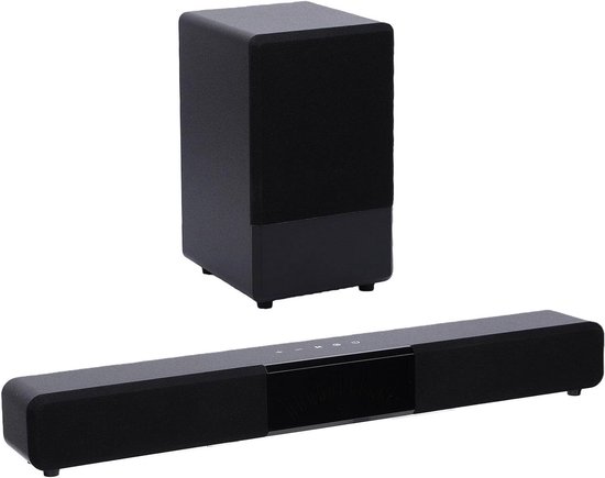 Soundbar met Subwoofer - Tv-luidspreker Home Cinema - Films en Muziek - Virtueel Surroundgeluid - 30W Stereo 30W Subwoofer - Zwart