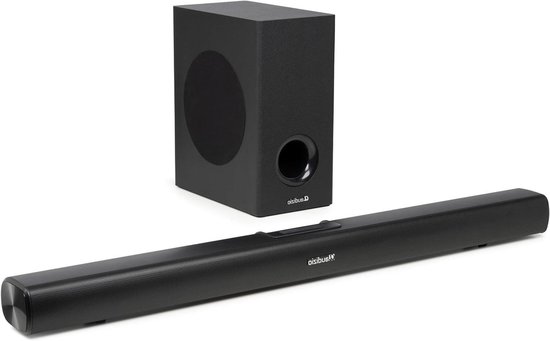 Soundbar met Subwoofer - TV Speaker Systeem - Home Cinema Ervaren - Draadloze Basweergave - 90 cm Breed - Zwart