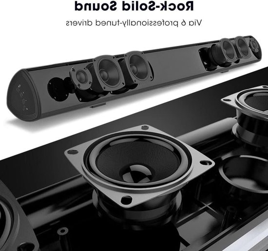 Soundbar met Subwoofer - TV Speaker - Thuisbioscoop Geluid - DSP Afstandsbediening - 101 cm - Zwart