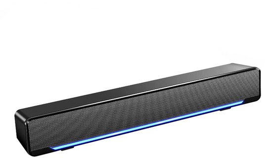 Soundbar Mini Luidspreker - Stereo Subwoofer - 3 Watt Vermogen - Kunststof - Voor Pc Laptop Smartphone Tablet - Muziekbox
