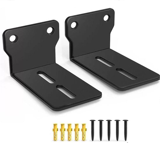 Soundbar Ophanging - Muurbeugel Speaker - TV Geluid Verbeteren - Krasbestendig EVA - Tot 15kg - Zwart