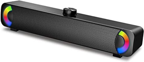 Soundbar pc - Pc soundbar - Computer soundbar - Soundbar computer - 9 x 39 x 19 cm - Zwart van Merkloos