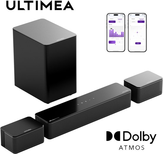 Soundbar Poseidon M4T - Dolby Atmos 5.1 Surround - Bluetooth - Draadloze Subwoofer - Voor Thuisbioscoop TV