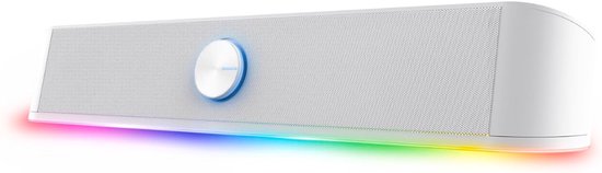 Soundbar - Soundbar PC - Compacte Soundbar voor TV - Wit - 8cm x 40cm x 7cm