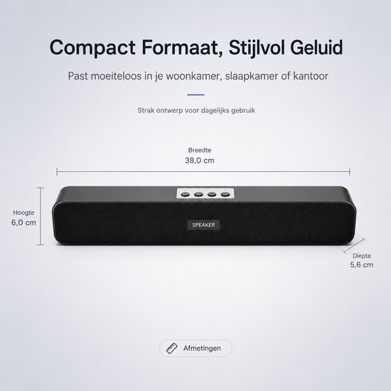 Soundbar - Soundbar voor Tv - Speaker - Bluetooth - Zwart