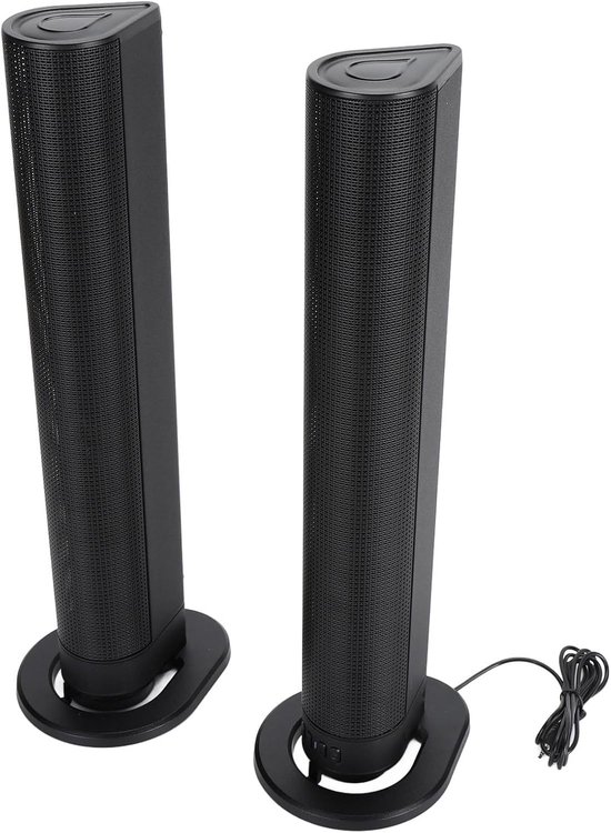 Soundbar Speakers - Verticale Luidsprekers - Home Theater Geluid - 4 Draadloze Drivers - 40W Vermogen - Zwart