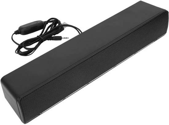 Soundbar Stereo USB-muziekspeler met Bass Surround - Compatibel met Pc en Mobiele Telefoons van Merkloos