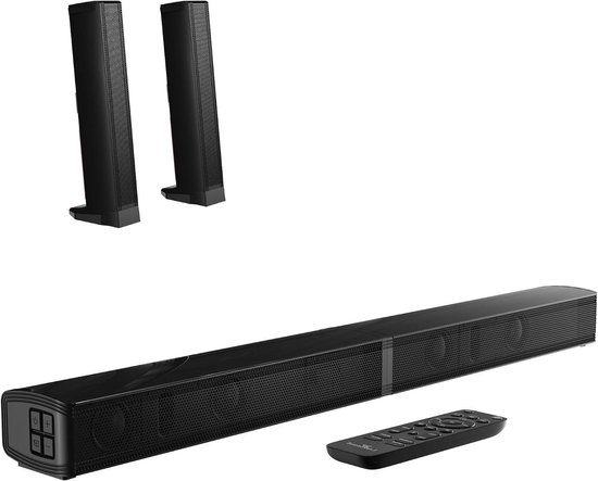 Soundbar TV - Home Cinema - Film Kijken - Afneembaar Ontwerp - 75 cm Breed - Zwart