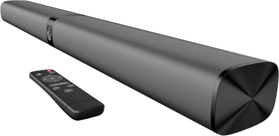 Soundbar voor Smart TV - TV Geluidsbox - Film en Muziek - Afneembaar 2-in-1 Ontwerp - 80W - Grijs en Zwart van Merkloos