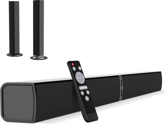 Soundbar voor tv - Audio speaker - Thuisbioscoop ervaring - Afneembaar splitontwerp - 32 Inch - Zwart
