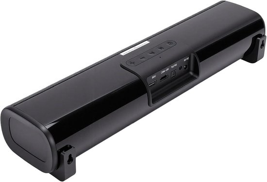 Soundbar voor TV - Bluetooth speaker - Thuisbioscoop - Aangepaste geluidsmodi - 42 x 14 x 13 cm - Glanzend Zwart