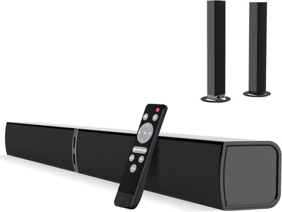 Soundbar voor tv - Bluetooth speaker - Thuisbioscoop creëren - Afneembaar splitontwerp - 32 Inch - Zwart