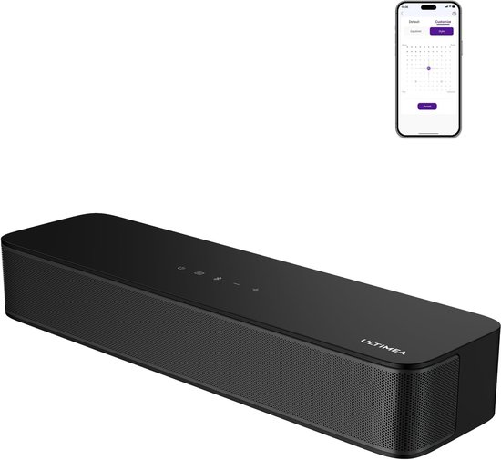 Soundbar voor TV met geïntegreerde subwoofer, Bluetooth 5.4, 2.1-kanaals stereo geluid, app-bediening, 132W vermogen