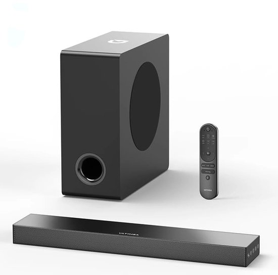 Soundbar voor TV met Subwoofer – Krachtig 160W Geluid – Bluetooth 5.3 – Slank Design – HDMI ARC / Optisch / AUX-Aansluiting van Merkloos
