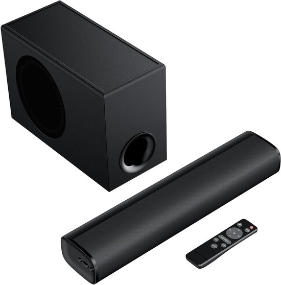 Soundbar voor TV - Mini speaker - Film en muziek - Draadloze Bluetooth 5.3 - 42 cm breed - Zwart