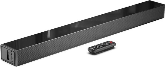 Soundbar voor TV - Surround Systeem - Filmervaring Verbeteren - Meerdere Connectiviteit Opties - 31 Inch Breed - Glanzend Zwart