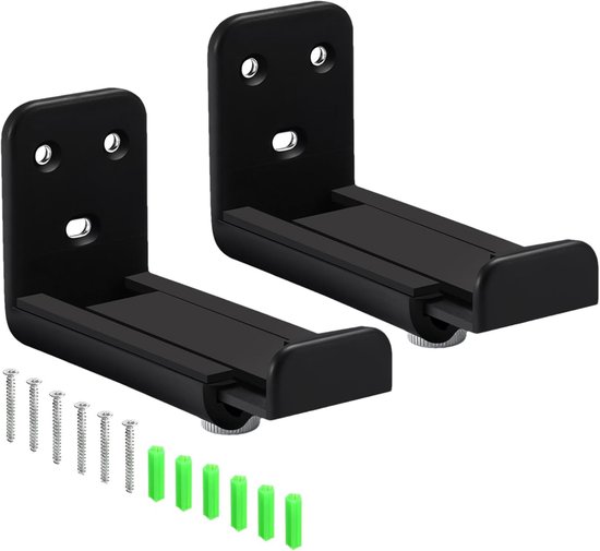 Soundbar Wandhouder - Luidspreker Beugel - Ruimte Besparen - Diepte Verstelbaar - 9-13.7cm Breed - Zwart