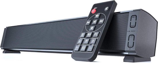 Soundbars - Soundbar met DSP-Technologie - Speaker met Bluetooth -Soundbar met Subwoofer - Soundbar PC - AUX - USN - TF-Kaart- met Ingebbouwde Microfoon - Klein - Zwart van Merkloos