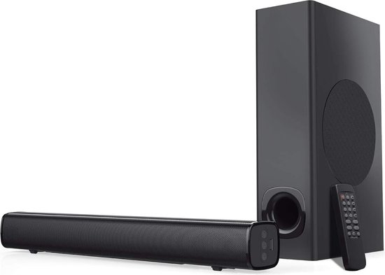 Soundbars voor TV met Subwoofer - 160 Watt - Kamer Vullend Geluid - Met Afstandsbediening - Met Muur Bevestigingsset - Bluetooth - AUX - USB - Optische Aansluiting - van Merkloos