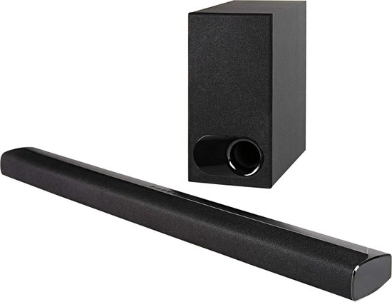 Soundbars voor TV met Subwoofer - 25 Watt Vermogen - Thuis Bioscoop Geluid - Ook voor Draadloze Muziek - Vult Heel de Kamer - Geschikt Voor Muur Montage - HDMI Aansluiting - Bluetooth - Dolby Digital - AUX van Merkloos