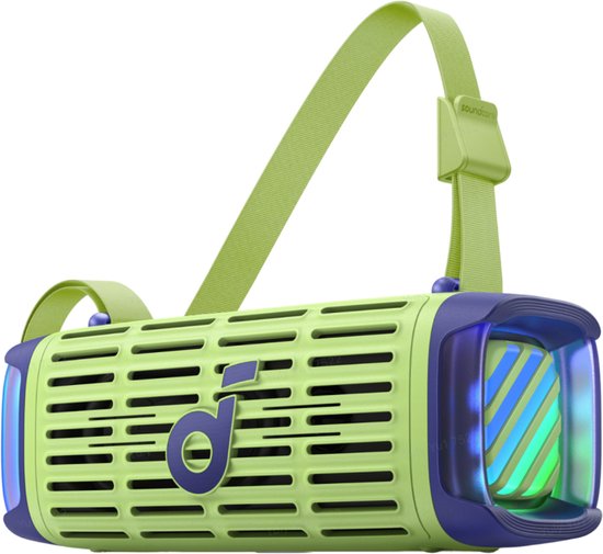 soundcore Boom 3i van Anker - Robuuste outdoorluidspreker, Bluetooth-luidspreker, waterdicht IP68, 50 W BassUp 2.0-geluid, Bluetooth 5.3, 16 uur speeltijd, lichtshow + TWS-stereo, kajakken, vissen, kamperen van Soundcore