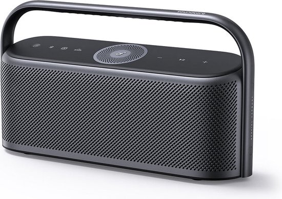 soundcore by Anker Motion X600 Draadloze Bluetooth Speaker - 50W Geluidsvermogen - Immersive Spatial Audio - 5 Drivers en 5 Versterkers - 12 Uur Speeltijd - IPX7 Waterdicht - USB-C Opladen - Grijs van Anker