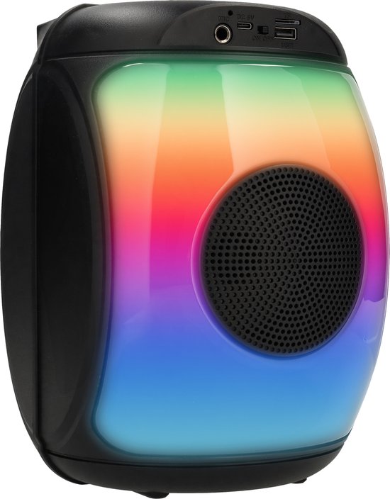 Soundlogic Party Speaker Medium - Met Microfoon - Bluetooth Speaker - Met Lichteffecten - Zwart van Soundlogic