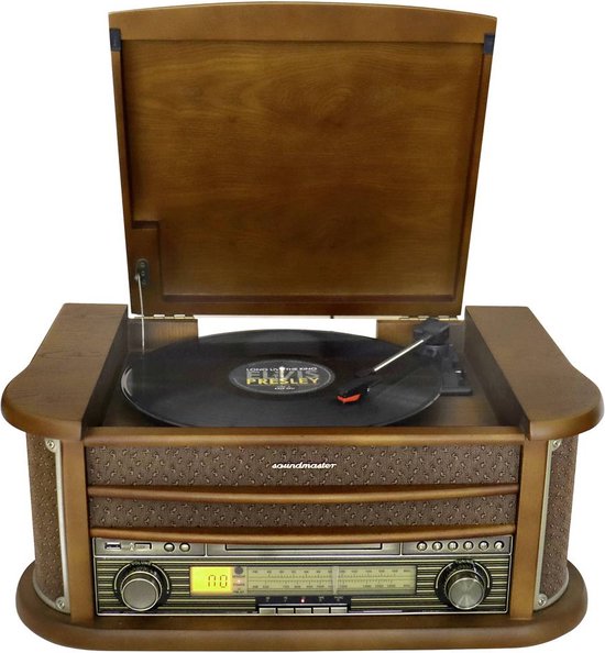 Soundmaster NR560 - Nostalgisch muziekcenter - Radio - CD-speler - Cassettespeler - Bluetooth - USB van Soundmaster