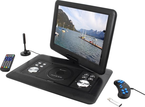 Soundmaster PDB1600SW - Portable DVD-speler met DVB-T2 HD-tuner en 15,4” TFT-LCD-scherm van Soundmaster