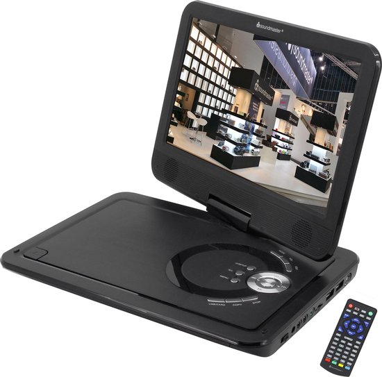 Soundmaster PDB1910SW - Portable DVD-speler met DVB-T2 HD-tuner en 10,1” TFT-LCD-scherm van Soundmaster