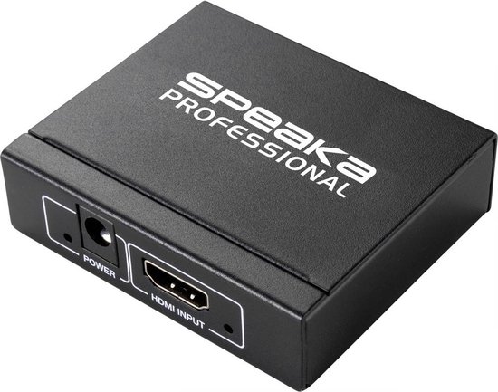 SpeaKa Professional 2 poorten HDMI-splitter 3D-weergave mogelijk 1920 x 1080 Pixel Zwart van SpeaKa Professional