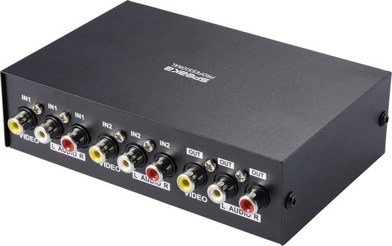 SpeaKa Professional SP-11175216 Composite-switch 2 poorten Met audiopoorten van SpeaKa Professional