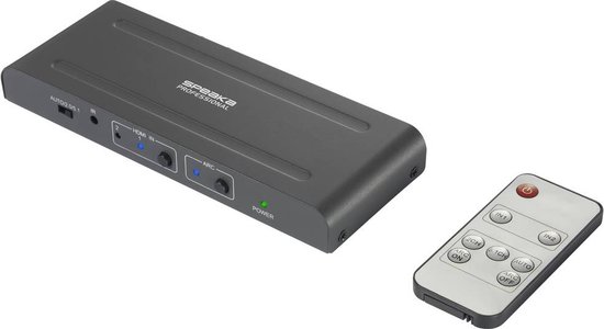 SpeaKa Professional SP-HDA-300 2 + 1 poorten HDMI-switch UHD 4K @ 60 Hz van SpeaKa Professional