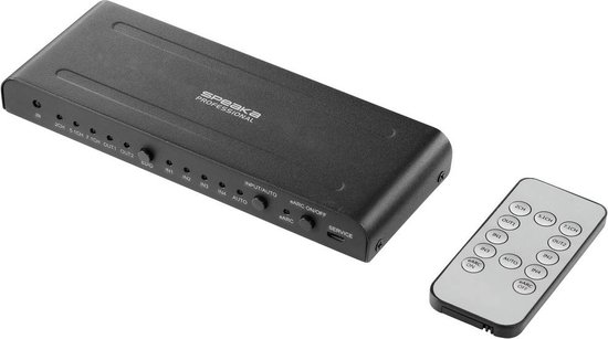 SpeaKa Professional SP-HDA-550 4 poorten HDMI-switch UHD 4K @ 60 Hz van SpeaKa Professional