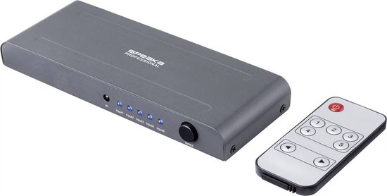 SpeaKa Professional SP-HSW-250 5 poorten HDMI-switch UHD 4K @ 60 Hz van SpeaKa Professional