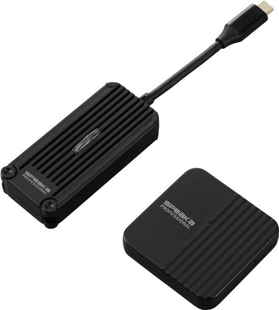 SpeaKa Professional SP-TR-300 Draadloos Full HD presentatiesysteem USB-C (DP Alt Mode) HDMI 30 m 5 GHz 1920 x 1080 Pixe van Merkloos