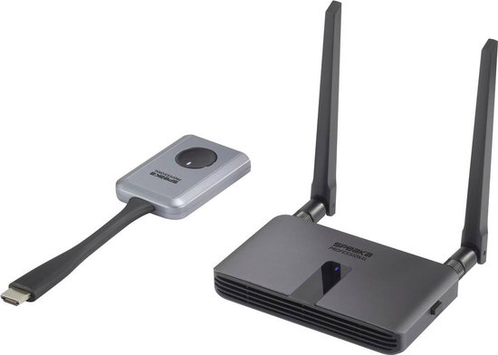 SpeaKa Professional SP-WTR-400 Draadloze HDMI-set 30 m 2.4 GHz, 5 GHz 1920 x 1080 Pixel Veilige draadloze overdracht van SpeaKa Professional