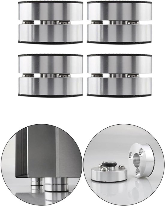 Speaker isolatievoeten 4 stuks - schokabsorberend - dempende pads - voor luidsprekers en audioversterkers
